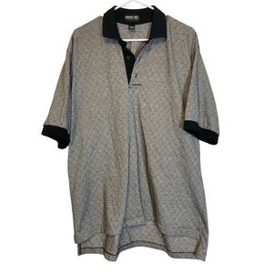 Men's Jonathan Corey Black/Gray Polo Golf Shirt Size XL EUC #4126